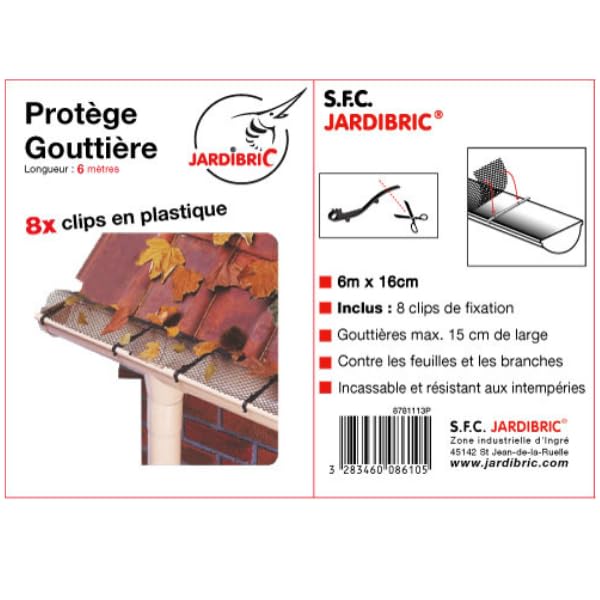 jardibric-grillage-goutti-re-6-m-x-16-cm-pvc-8-clips image 6