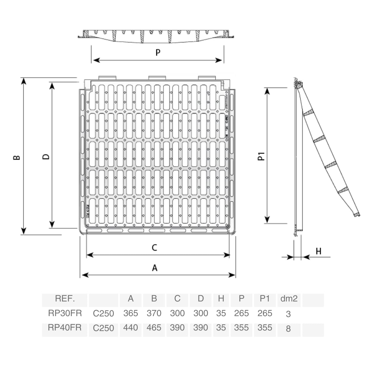 jardibric-grille-regard-fonte-c250-400x400-mm-pmr-avec-cadre image 4
