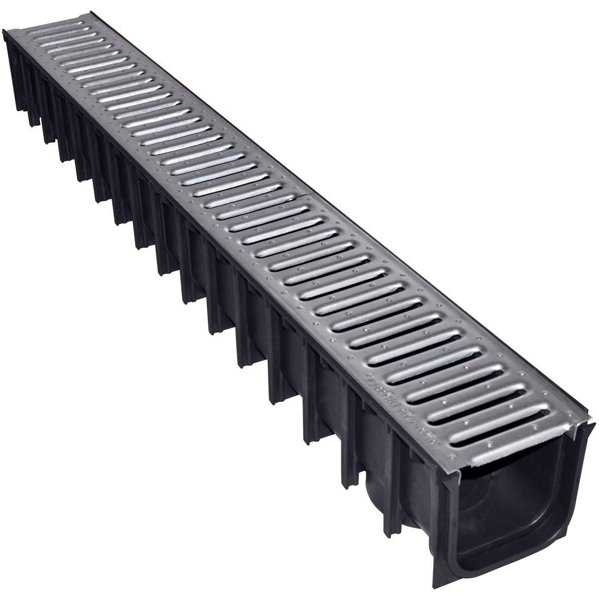 jardibric-caniveau-drainage-a15-1-m-grille-acier-galvanis-e-polypropyl-ne image 1