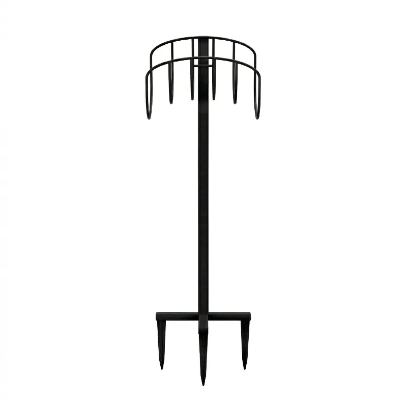 sprinkly-support-tuyau-arrosage-sur-pied-m-tal-noir-110-cm image 1