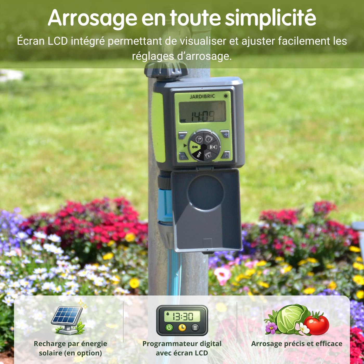 jardibric-08123-programmateur-digital-noir-arrosage-robinet image 2