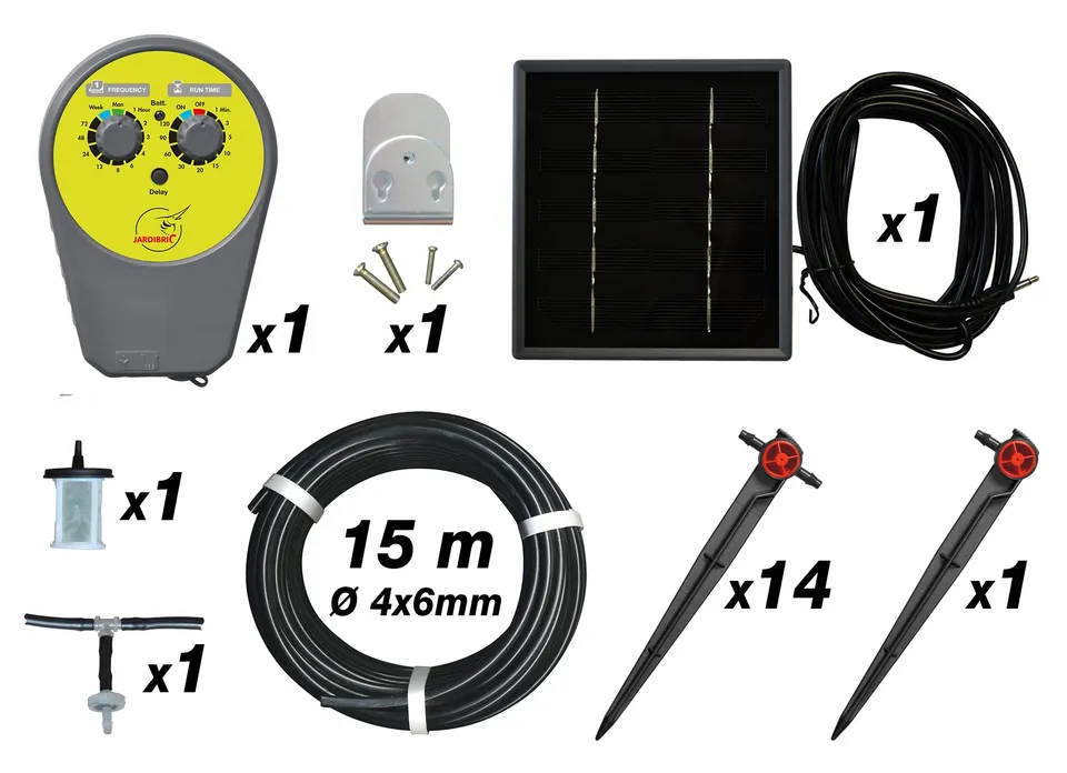 jardibric-arrosage-localis-kit-goutte-goutte-solaire-15-m-15-goutteurs image 1