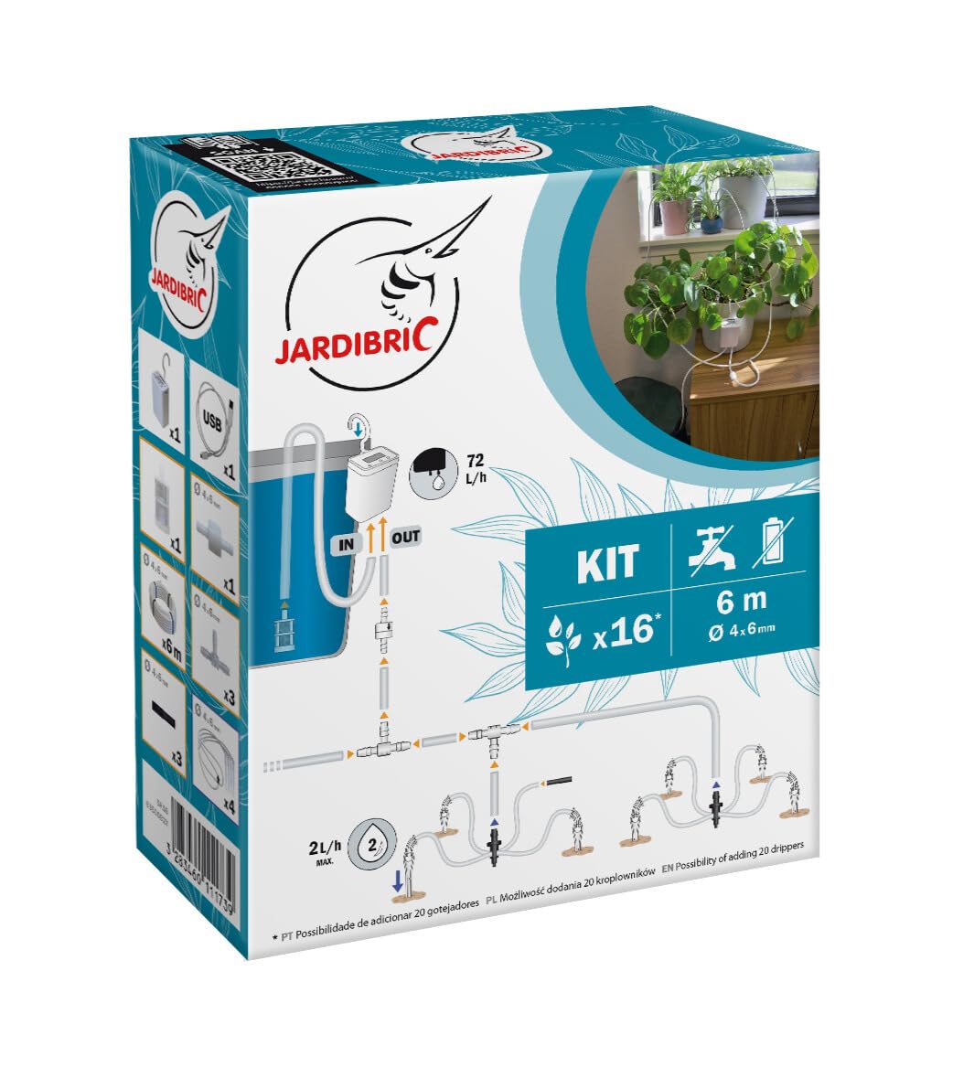 jardibric-summer-kit-sk16-goutte-goutte-16-plantes-batterie image 6