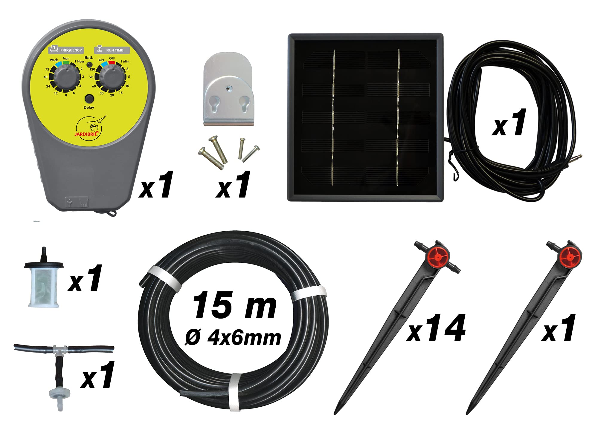 jardibric-arrosage-localis-kit-goutte-goutte-solaire-15-m-15-goutteurs image 1