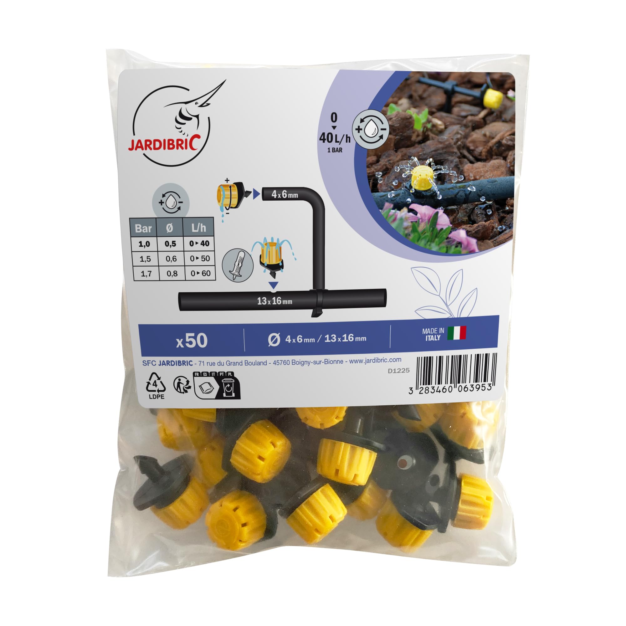 jardibric-50-goutteurs-r-glables-0-40-l-h-goutte-goutte image 5