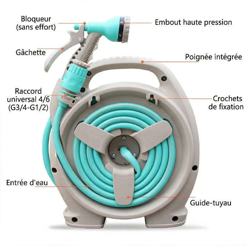 sprinkly-compacto-enrouleur-portable-bleu-13-5-m image 2