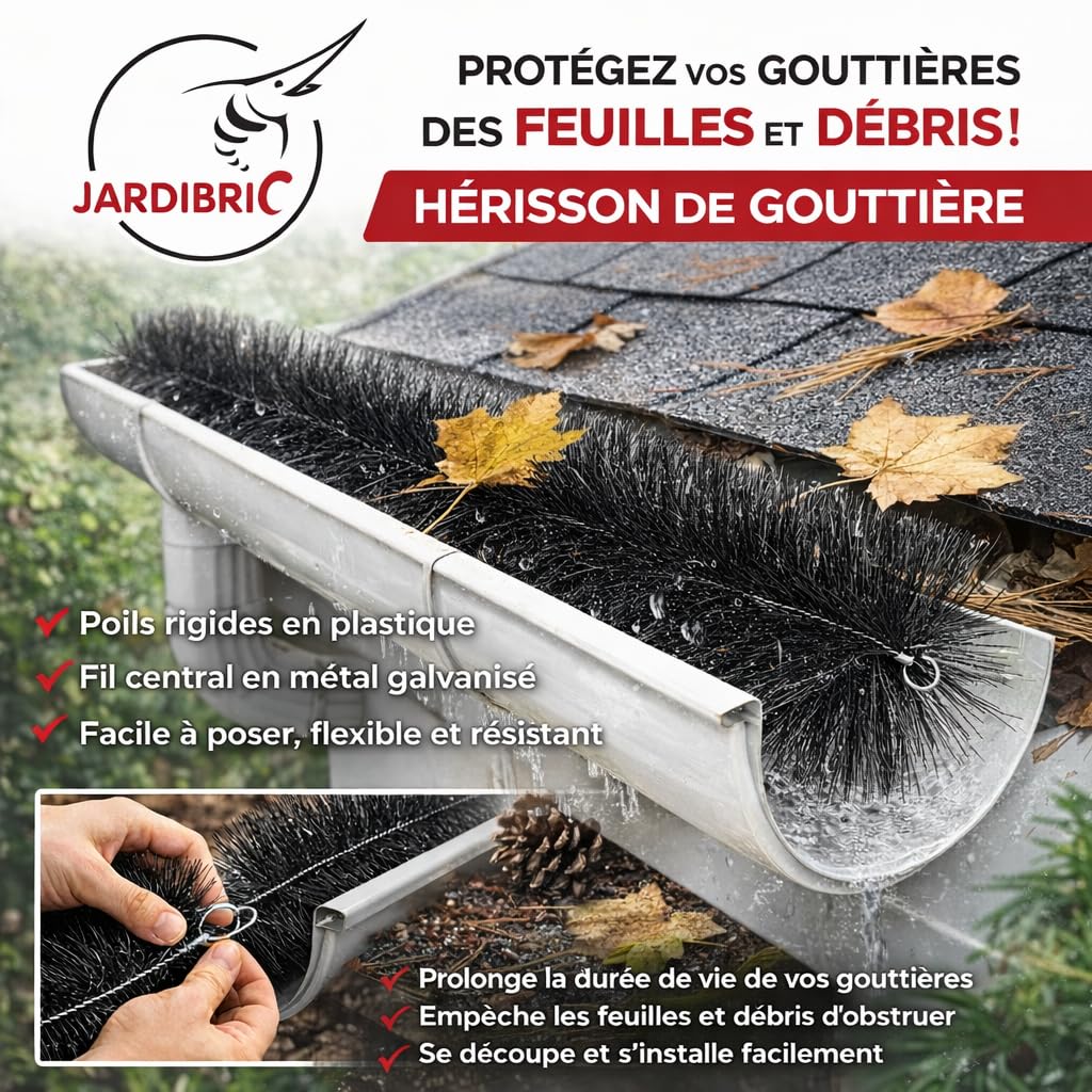 jardibric-h-risson-goutti-re-12-cm-lot-2x2-m-pare-feuilles-4-m image 2