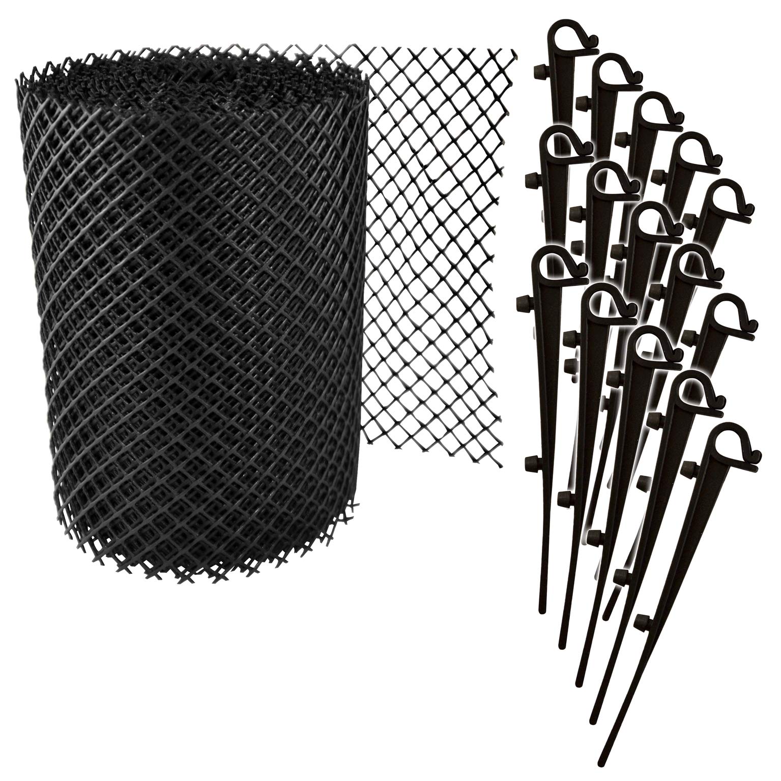 jardibric-grillage-goutti-re-6-m-x-16-cm-pvc-8-clips image 1