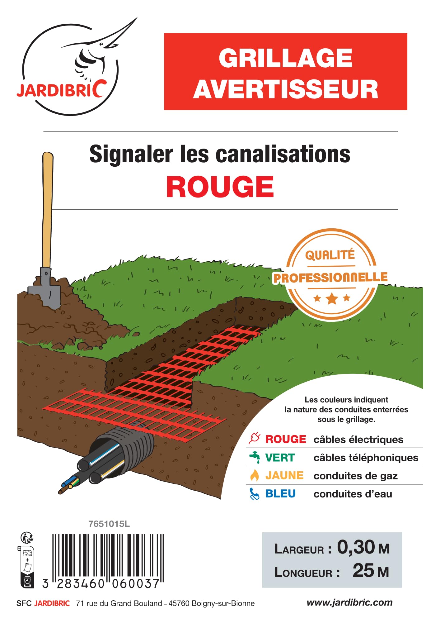 jardibric-grillage-avertisseur-rouge-lectricit-0-3x25-m image 2