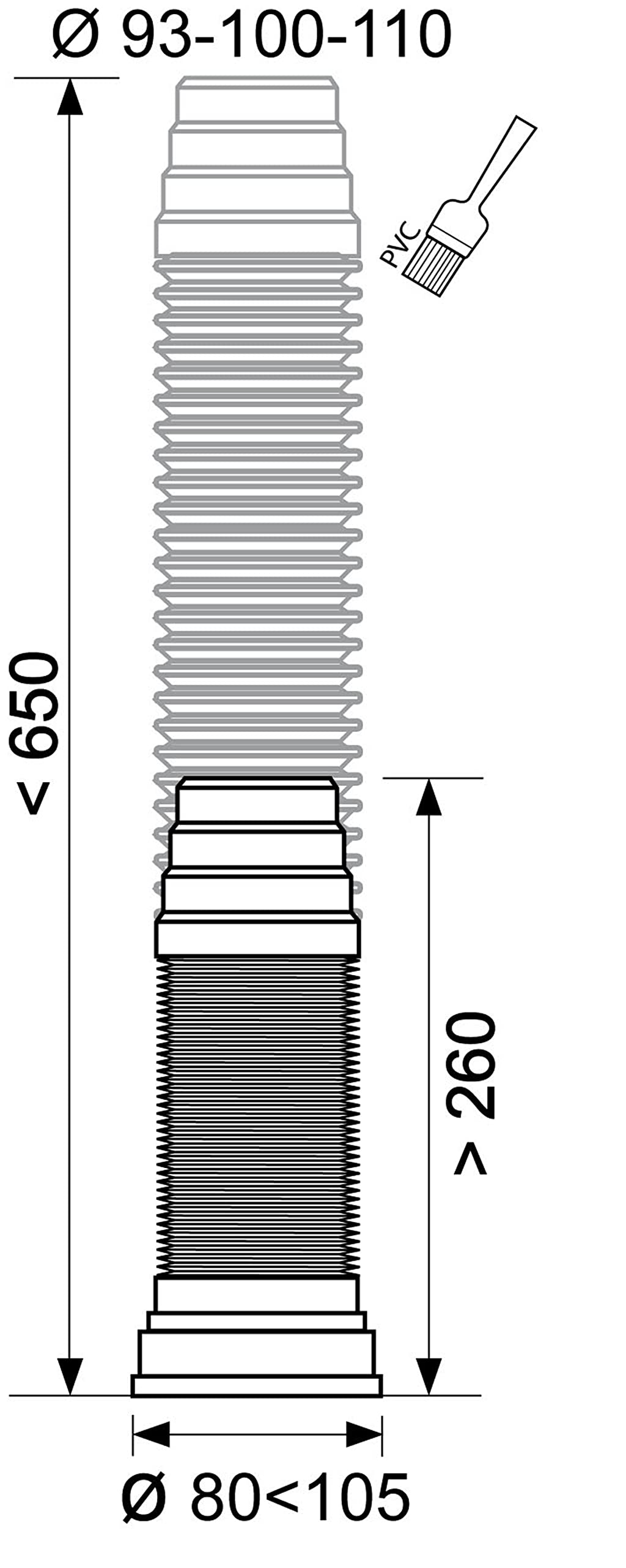 jardibric-pipe-wc-extensible-270-650-mm-93-110-r-glable image 2