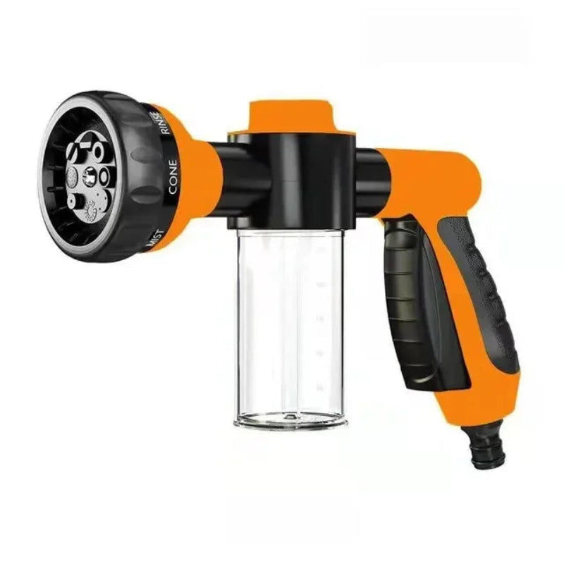 sprinkly-pistolet-mousse-tuyau-arrosage-8-jets-orange image 2