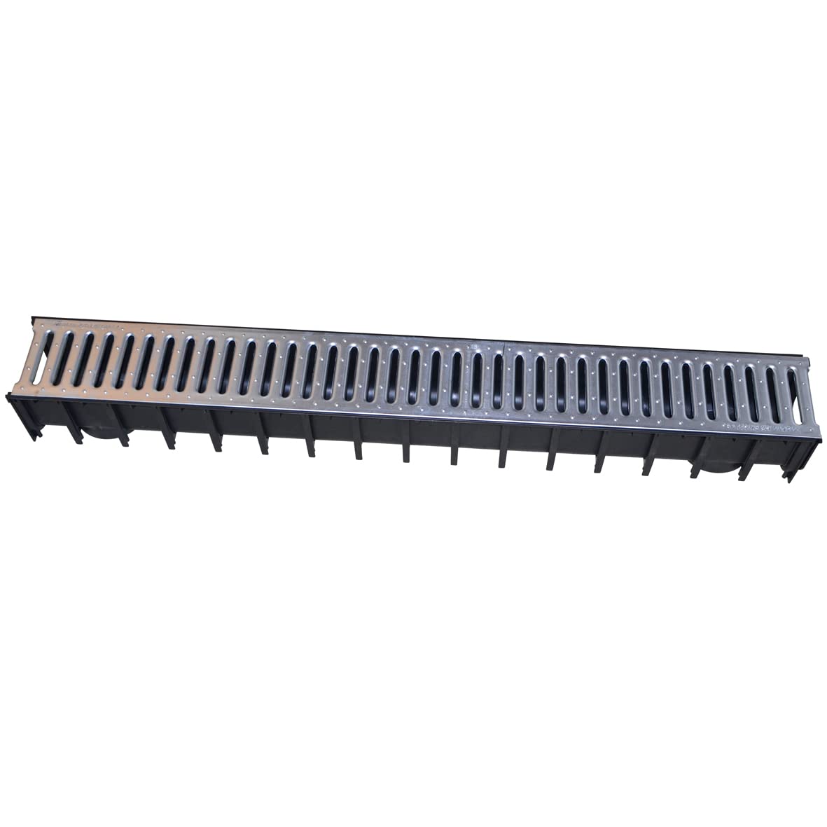 jardibric-caniveau-drainage-a15-1-m-grille-acier-galvanis-e-polypropyl-ne image 2