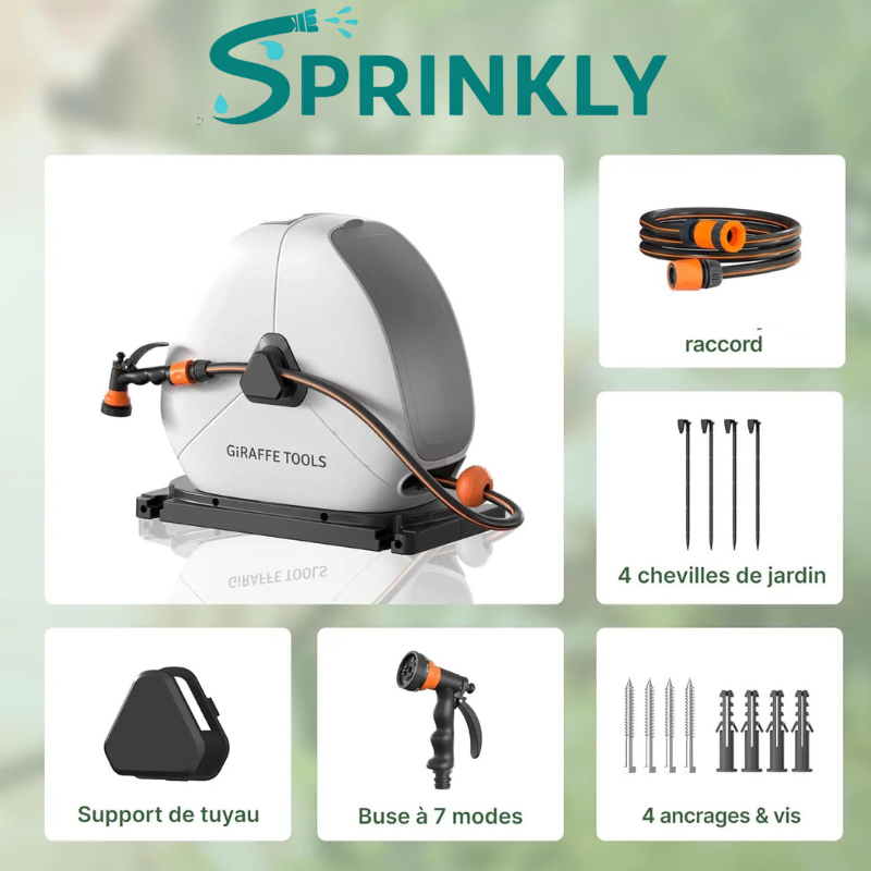 sprinkly-compacto-25m-enrouleur-tuyau-arrosage-25-m-automatique image 2