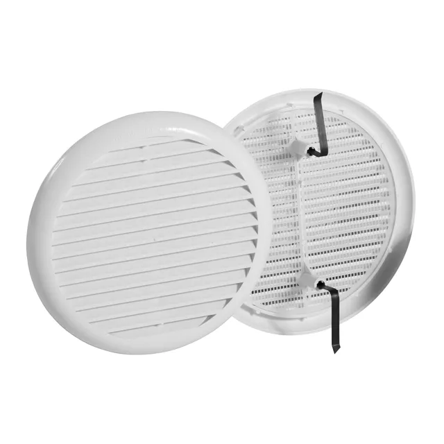 jardibric-grille-ventilation-ronde-140-blanche-moustiquaire image 1