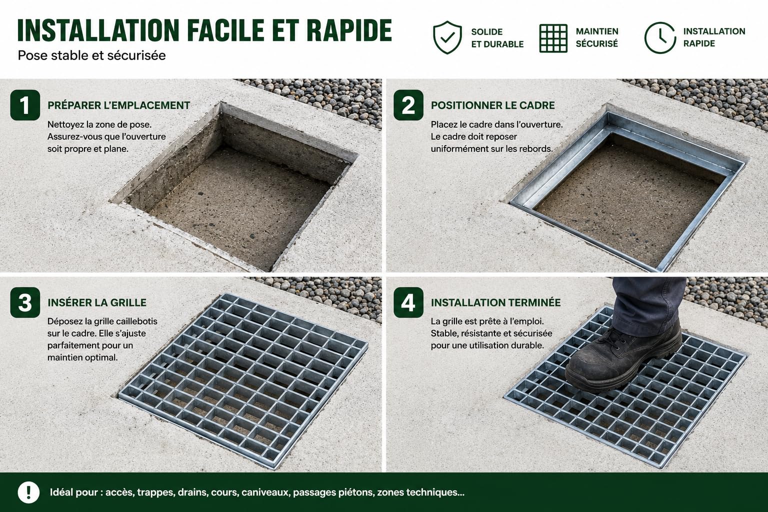 jardibric-grille-caillebotis-40x40-cm-acier-galvanis-cadre image 4