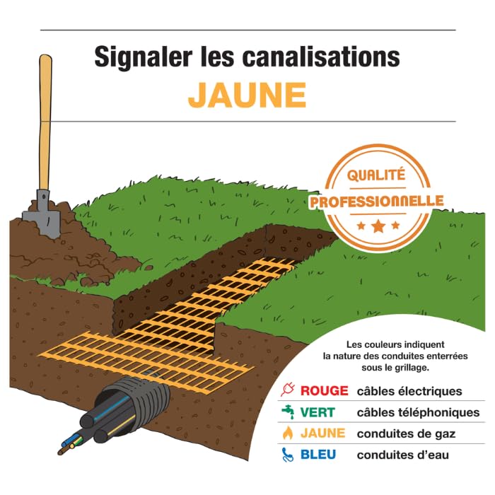 jardibric-grillage-avertisseur-gaz-jaune-0-3x25-m-filet image 4