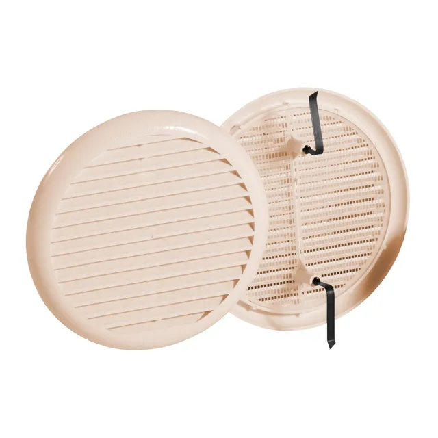 jardibric-grille-ventilation-ronde-140-mm-sable-moustiquaire image 1